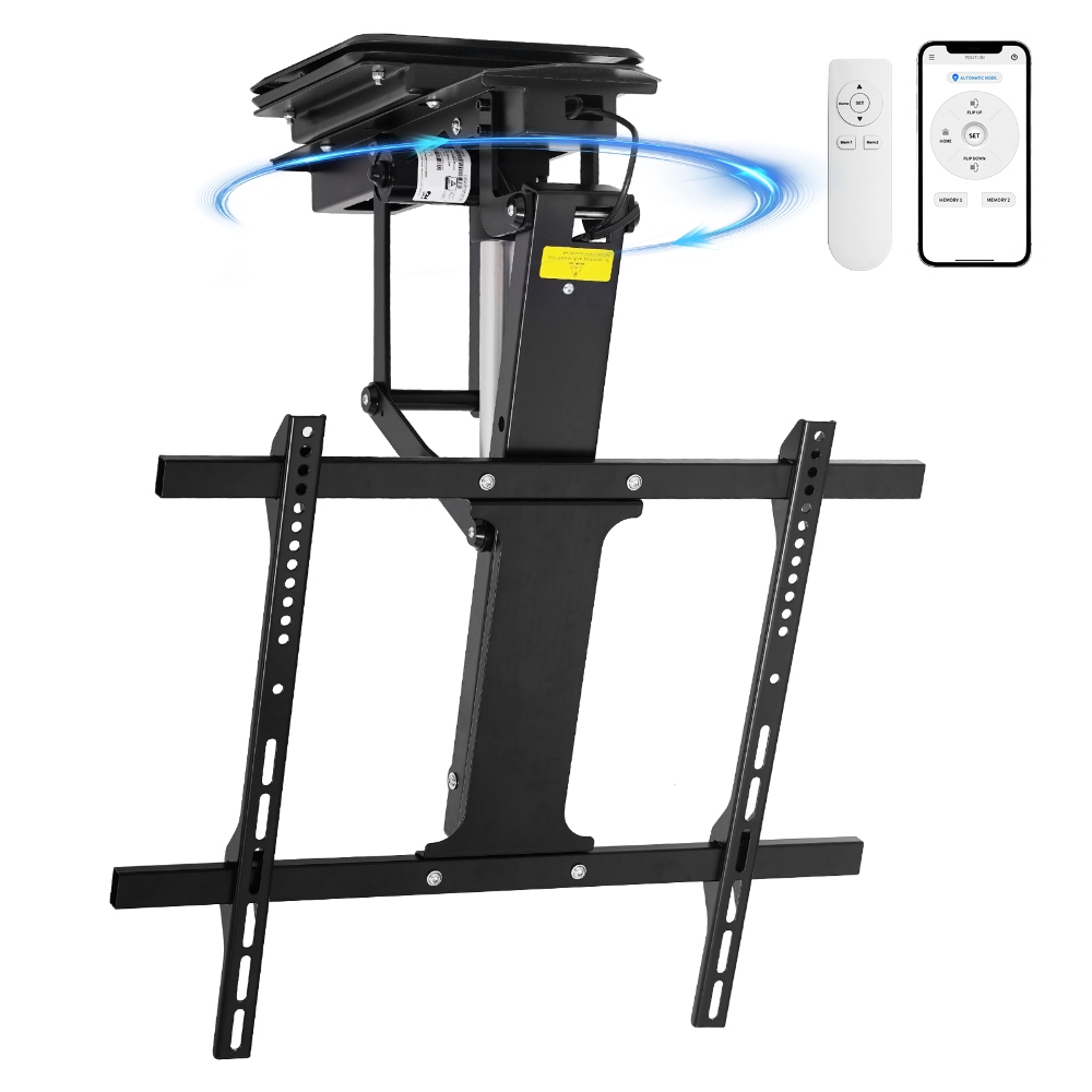 TOPSKY 360° Manual Swivel Motorized Ceiling TV Mount for 32-75