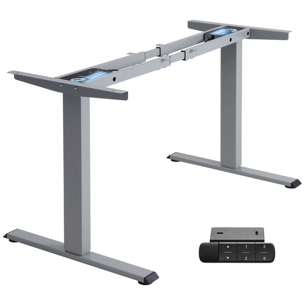 TOPSKY Dual Motor Standing Desk Frame, 225 lbs Capacity, Gray