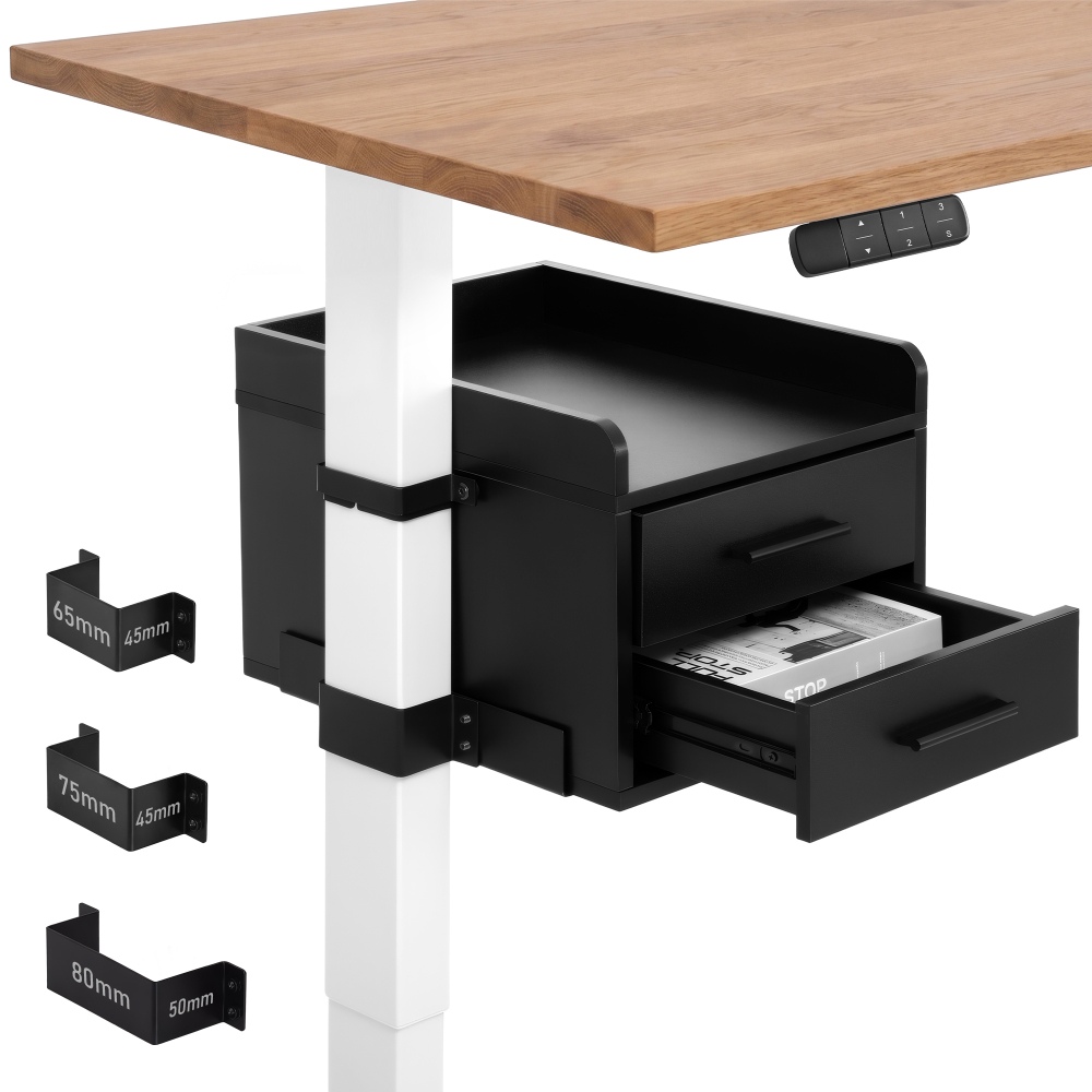 Under Desk Drawer for Standing Desk, No-Drill, Fully Assembled, 30 lbs